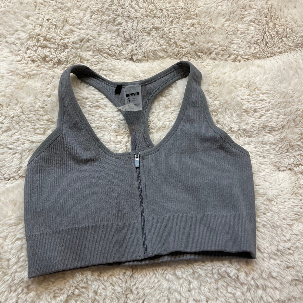 Bo+Tee zip up bralette